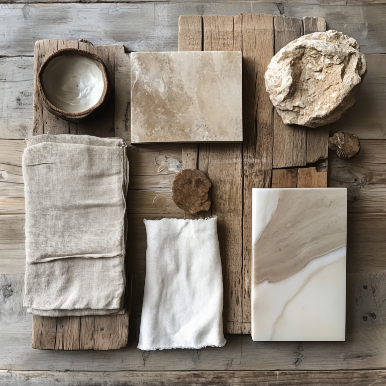Natuurlijk kleurenpalet moodboard